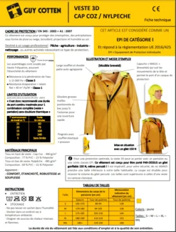 Veste Cirée 3D Sécurité Guy Cotten 9 Veste Cirée 3D Sécurité Guy Cotten -Marin Costumes Boutique capture 10 3