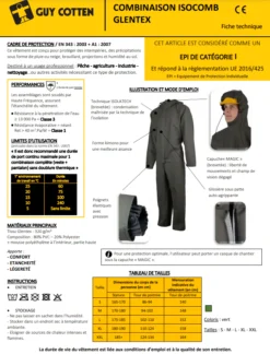 Combinaison Isocomb Guy Cotten -Marin Costumes Boutique combi isocomb glentex