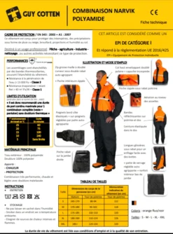 Combinaison Imperméable Narvik Guy Cotten -Marin Costumes Boutique combinaison narvik