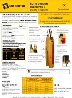 Cotte A Bretelles Drembib HybridPro+ -Marin Costumes Boutique drembib hybridpro 1