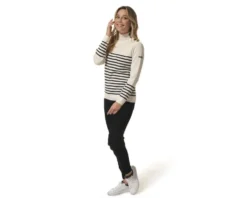 Pull Marin Elonie Femme Hublot -Marin Costumes Boutique elonie pull femme col chemine 1