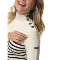 Pull Marin Elonie Femme Hublot -Marin Costumes Boutique elonie pull femme col chemine 4