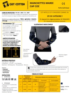 Manchettes Marée Cap Coz Guy Cotten -Marin Costumes Boutique manchettes maree cap cozzzzzzz