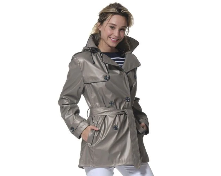 Ciré Trench Coat Megg Métallisé Hublot 4 Ciré Trench Coat Megg Métallisé Hublot – Image 2