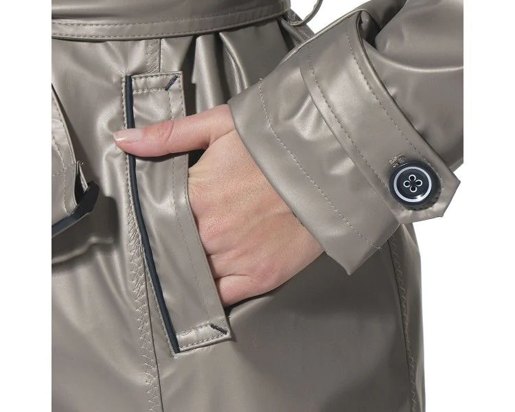 Ciré Trench Coat Megg Métallisé Hublot 8 Ciré Trench Coat Megg Métallisé Hublot – Image 6