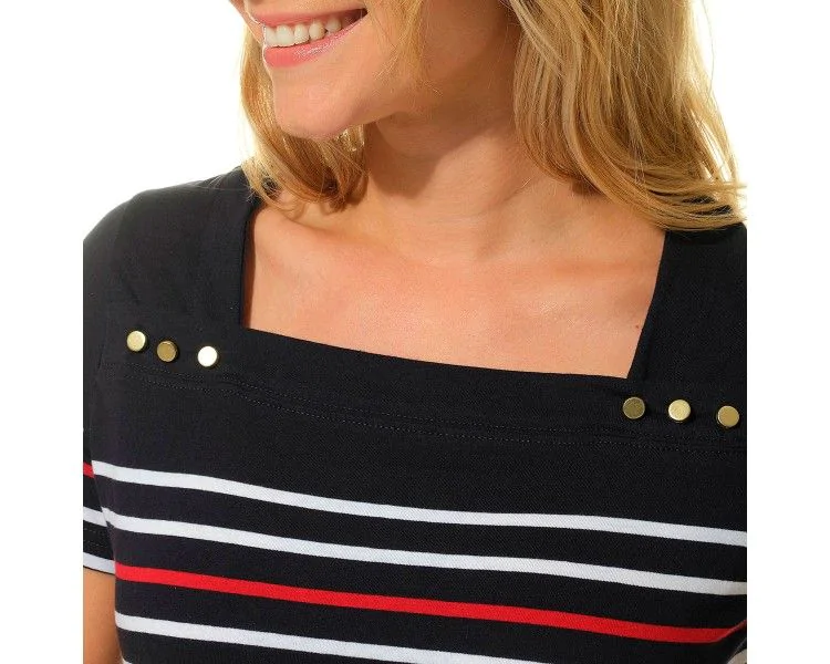 T-shirt Marinière Nattaly Femme Hublot 6 T-shirt Marinière Nattaly Femme Hublot – Image 4